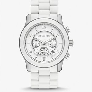 OVERSIZED RUNWAY WHITE-TONE WATCH